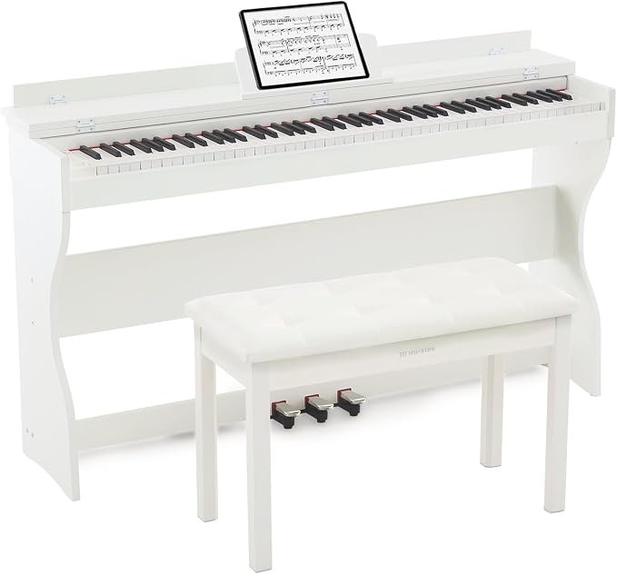 MUSTAR piano electrónico 88 teclas kit con taburete