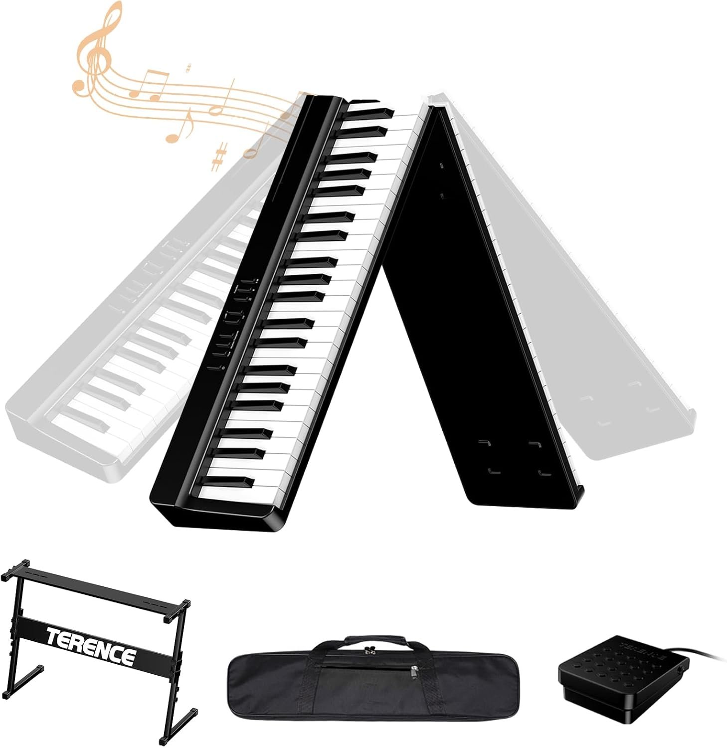 TERENCE piano electrónico portátil 88 teclas batería